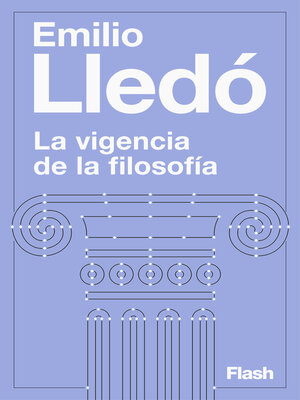 cover image of La vigencia de la filosofía
